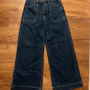 Harper Heritage Wide Leg Crop Denim Jeans